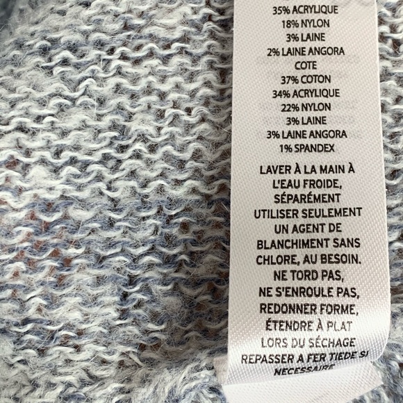 Chelsea28 Cross Front Sweater Gray Wrap Small Wool - Picture 8 of 8